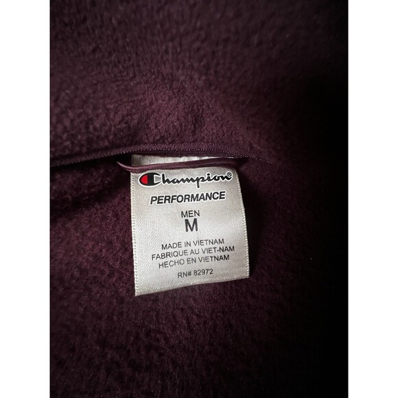 Champion Performance Men’s Dark Mulberry Full Zip Fleece Jacket Size M New Tags - Picture 4 of 10